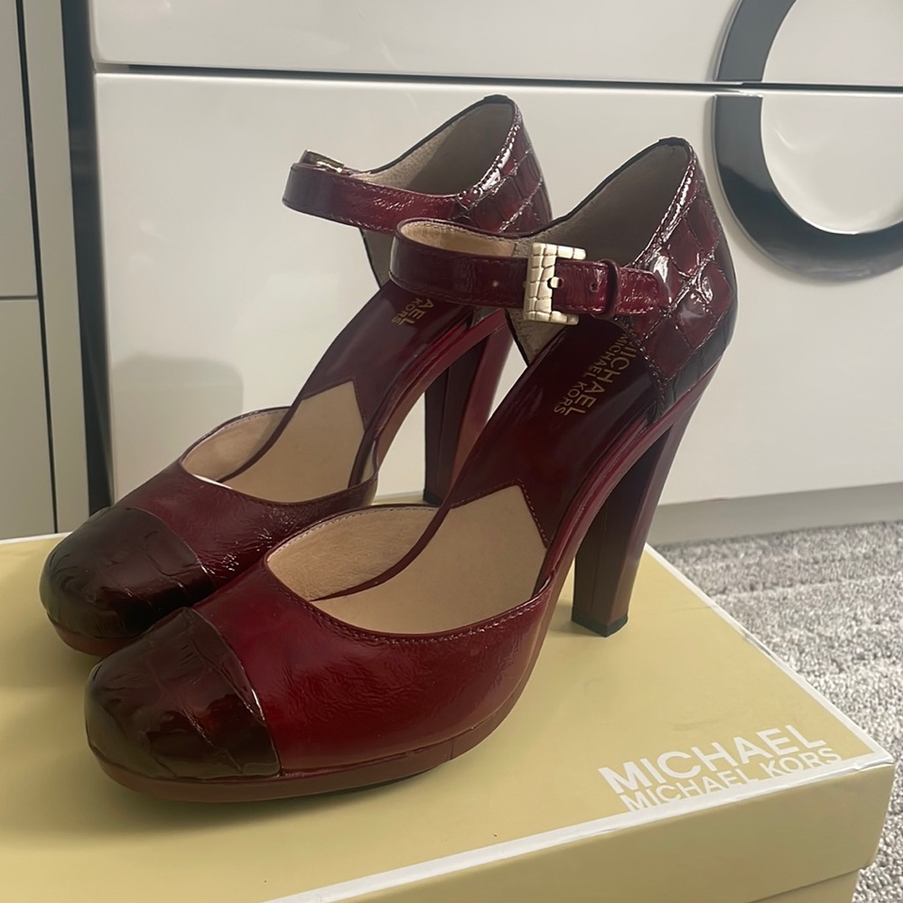 Michael Kors Deep Red Pumps Heels Size 10